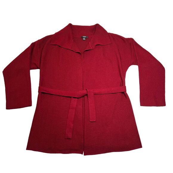 Alfani Wool Blend Knit Open Front Cardigan with Waist Tie Size Petite Small Cozy - Picture 1 of 8